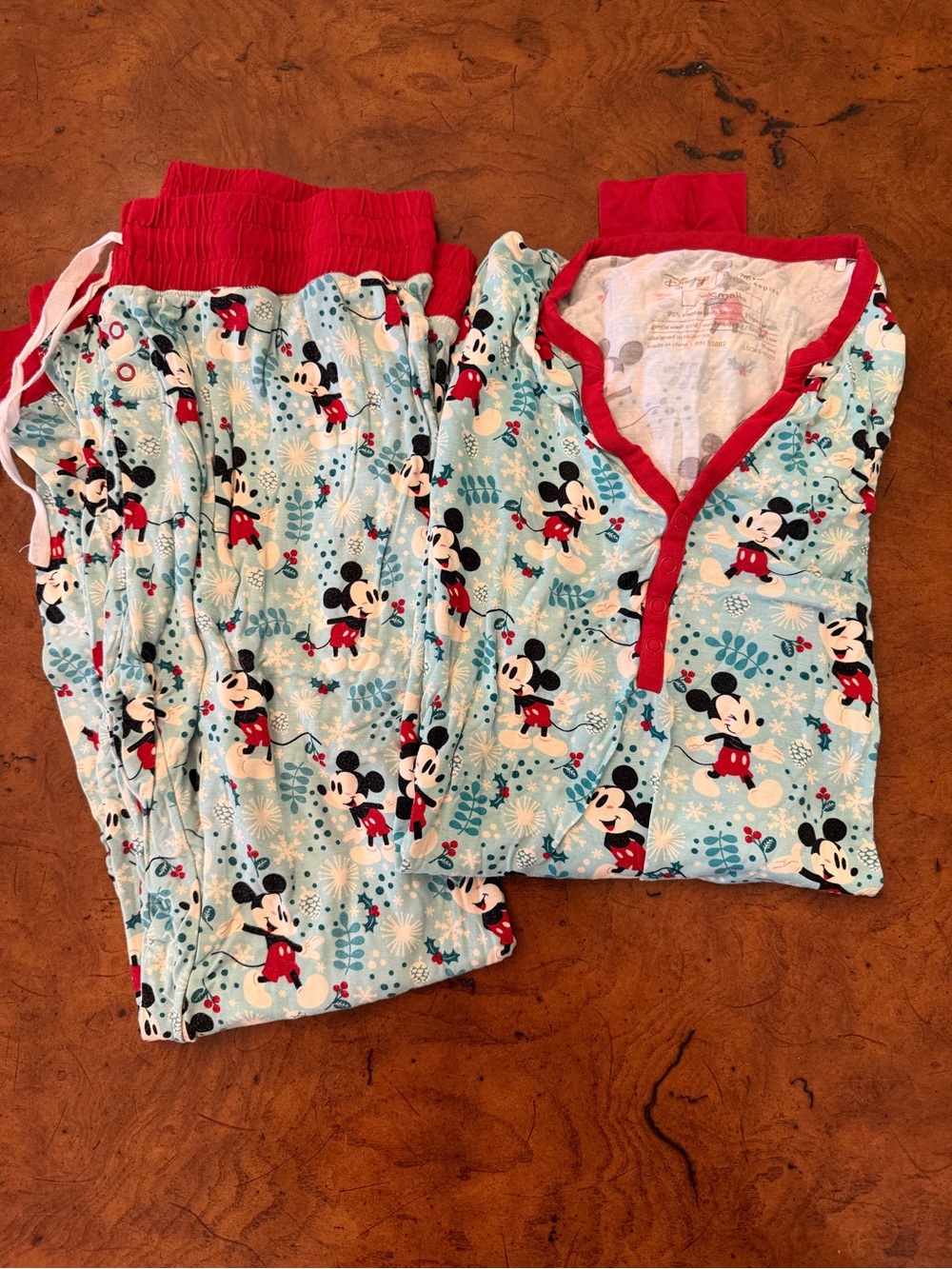 Little sleepies women’s set small Mickey winter wonderland